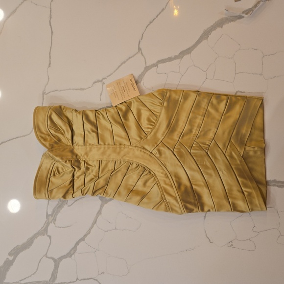 NWT Arden B Stapless Gold Bandage Bodycon Dress Womens Size XS - Picture 8 of 11